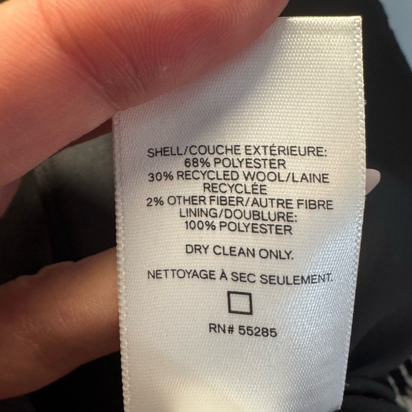 Express Black White Gray Tweed Jacket Blazer Button Jacquard Woven Wool Blend 14 - Picture 4 of 5